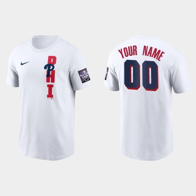 Philadelphia Phillies Custom Men's 2021 Mlb All Star Game Wordmark White TShirt